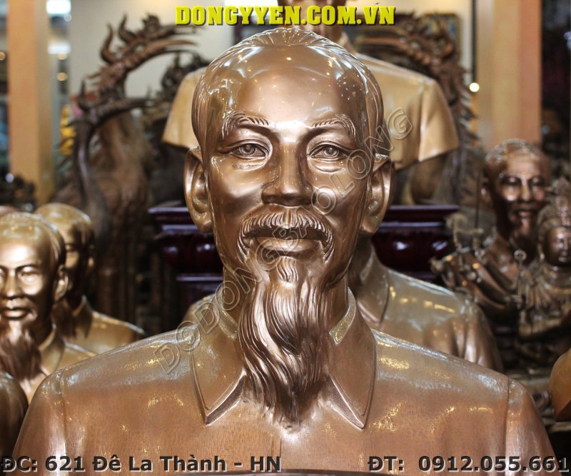 Tượng Bác Hồ Đúc Bằng Đồng Thờ Cúng 50cm, 60cm, 70cm, 80cm