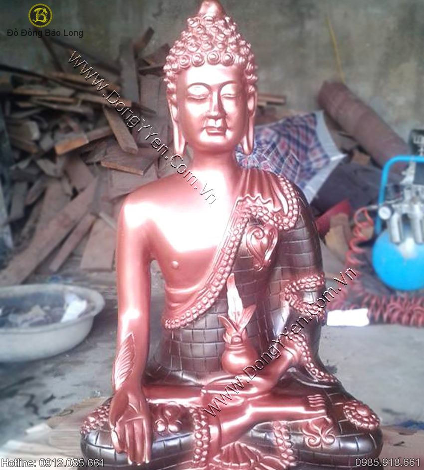 Tượng Phật Thái Lan Bằng Đồng Đỏ 42cm