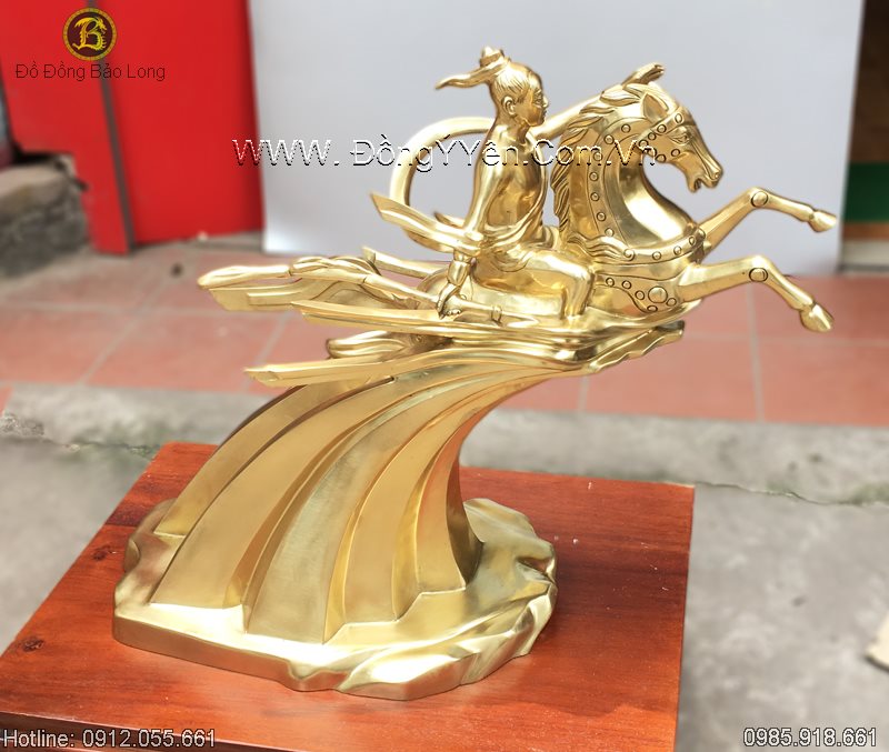 tượng thánh gióng bằng đồng cát tút 62cm