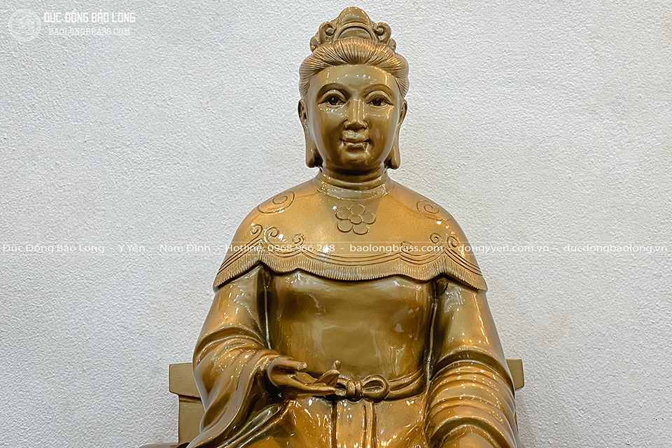 Tượng Linh Sơn Thánh Mẫu Bằng Đồng Đỏ Cao 61Cm