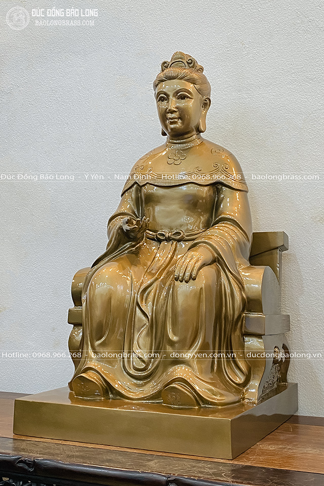 Tượng Linh Sơn Thánh Mẫu Bằng Đồng Đỏ Cao 61Cm