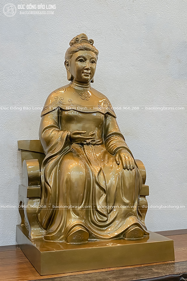 Tượng Linh Sơn Thánh Mẫu Bằng Đồng Đỏ Cao 61Cm