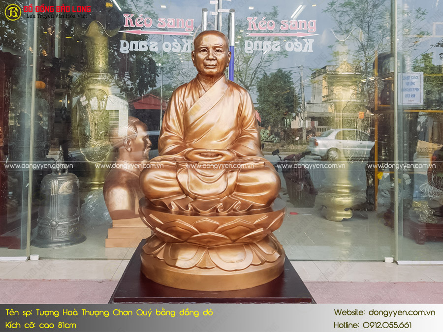 tượng hào thượng chơn quý bằng đồng đỏ