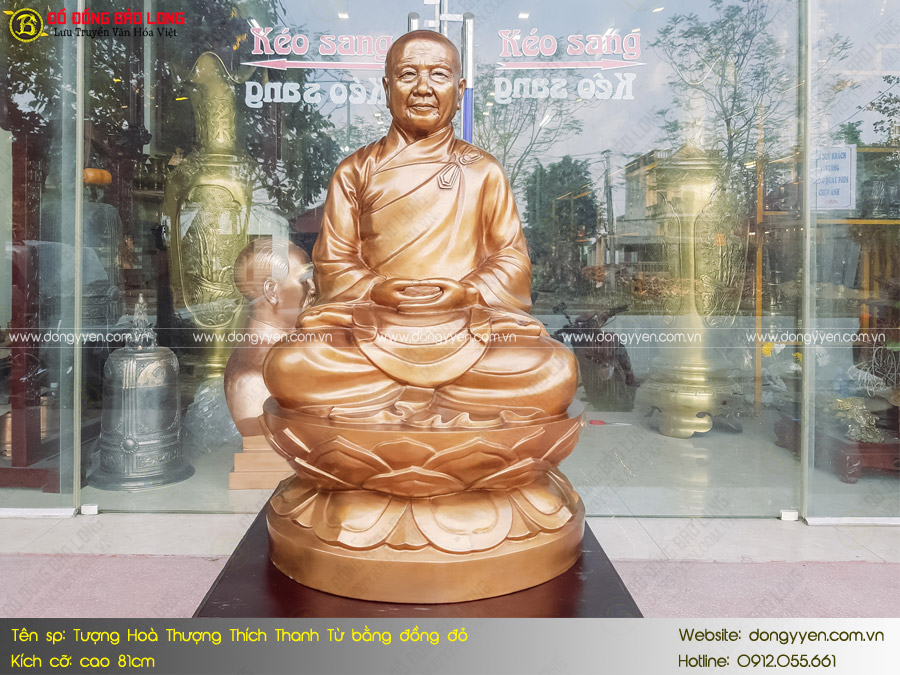 tượng hoà thượng thích thanh từ cao 81cm