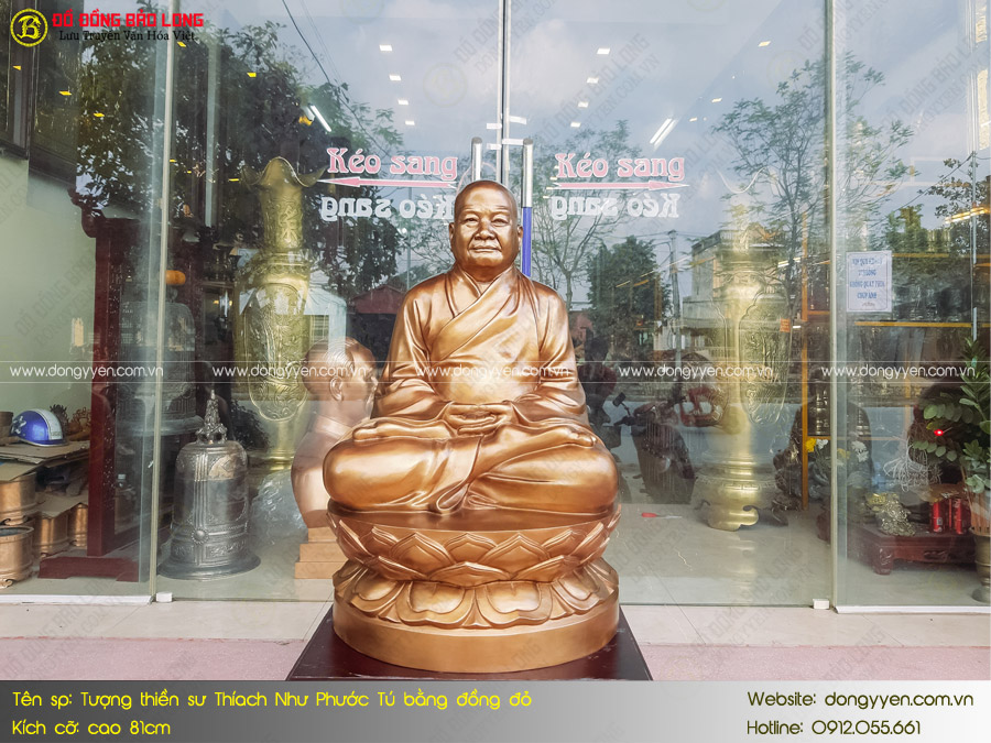 thiền sư thích như phước tú bằng đồng đỏ