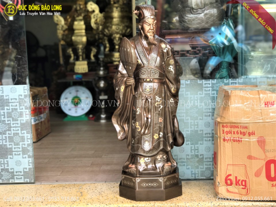 tượng khổng minh bằng đồng