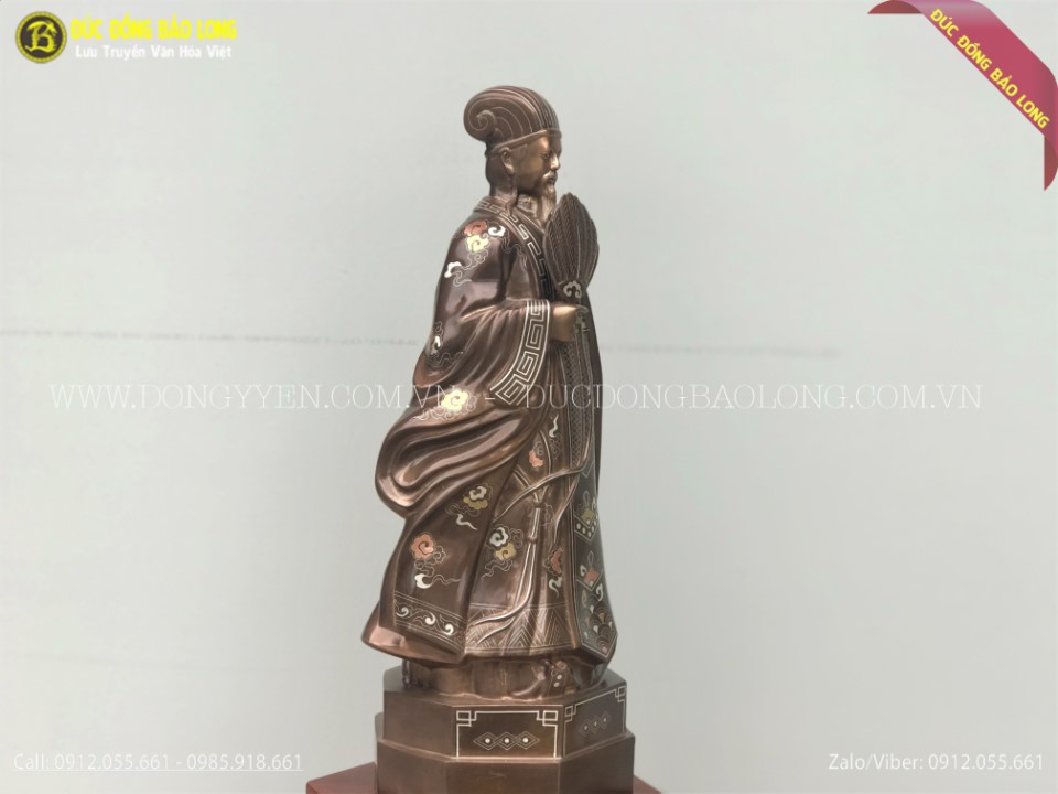 tượng khổng minh bằng đồng