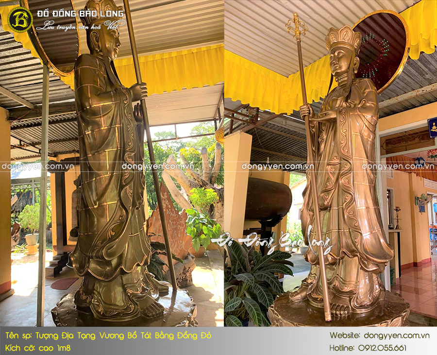 tượng địa tạng vương bồ tát dáng đứng