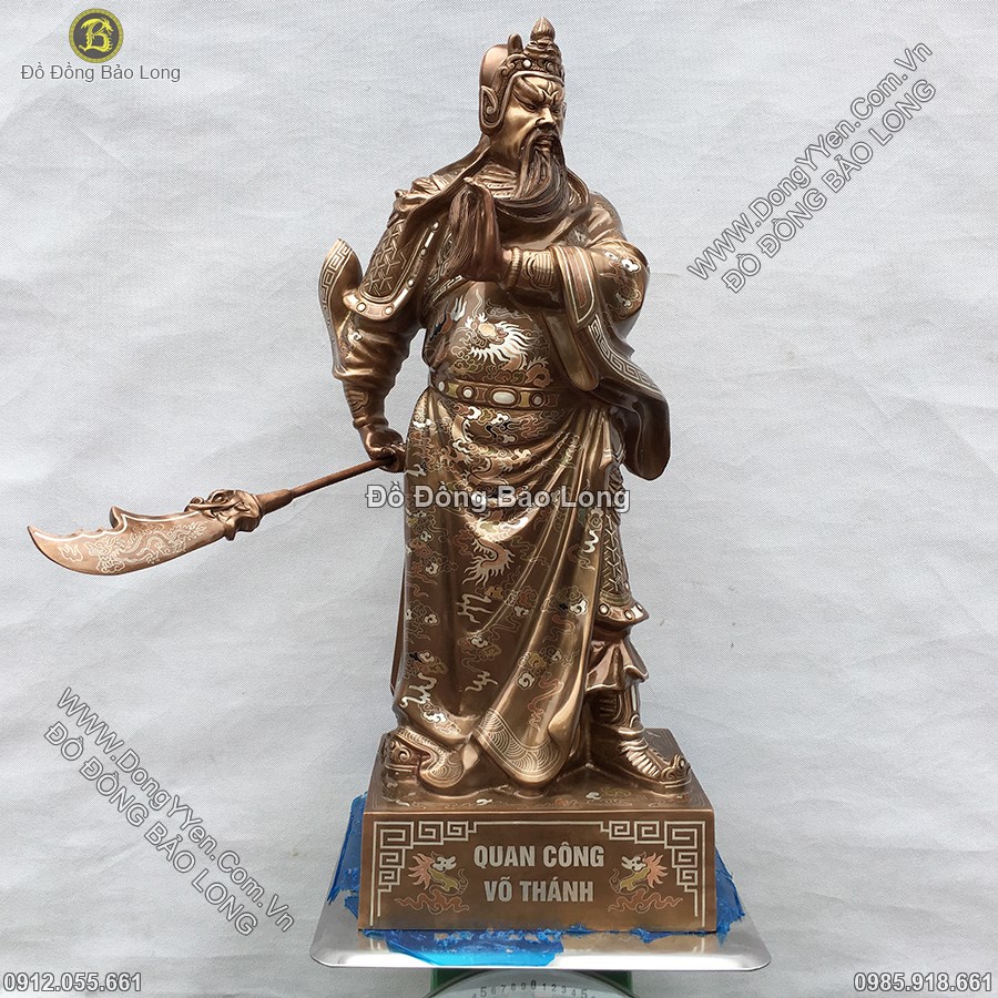 Tượng Quan Thánh Khảm Tam Khí Cao Cấp 69cm