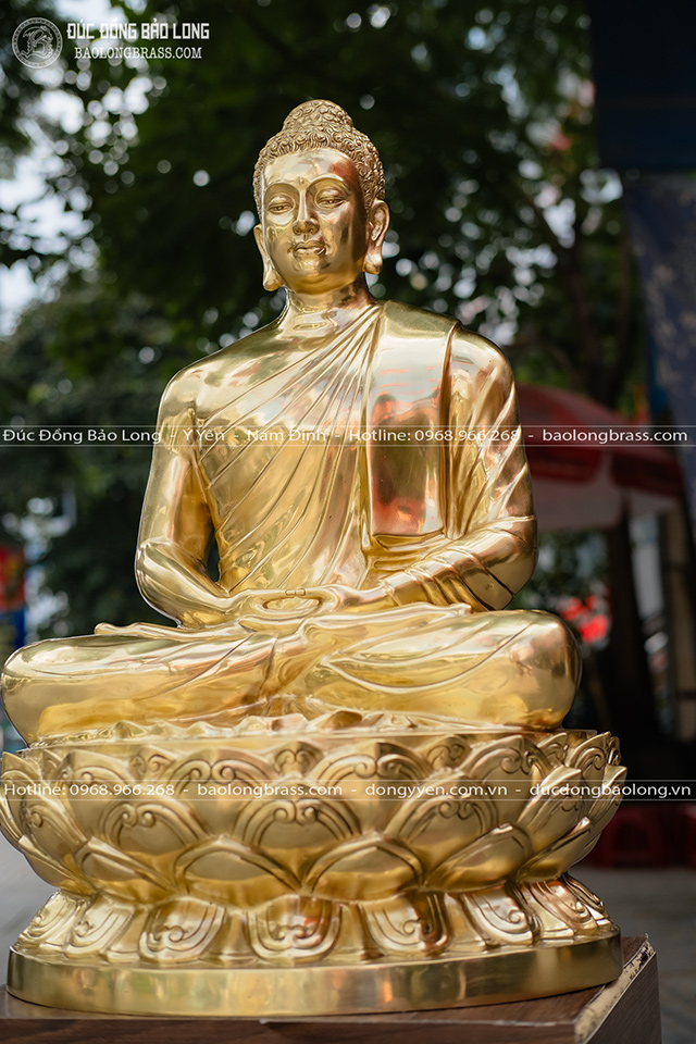 tượng Phật Thích Ca bằng đồng catut cao 62cm