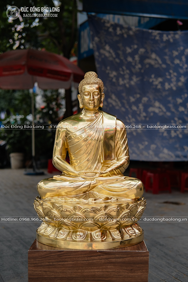 tượng Phật Thích Ca bằng đồng catut cao 62cm