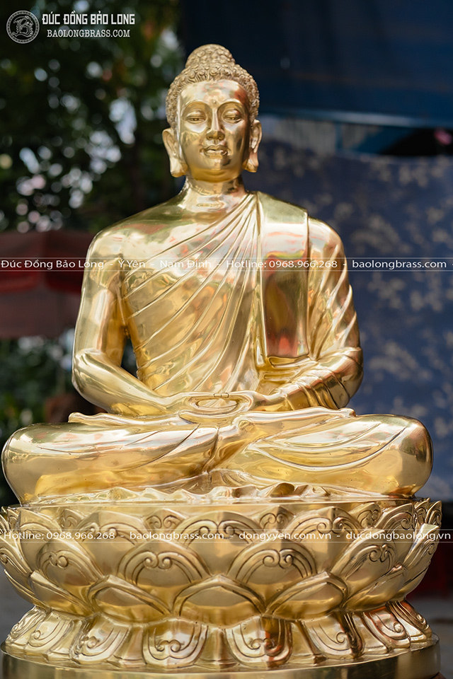 tượng Phật Thích Ca bằng đồng catut cao 62cm