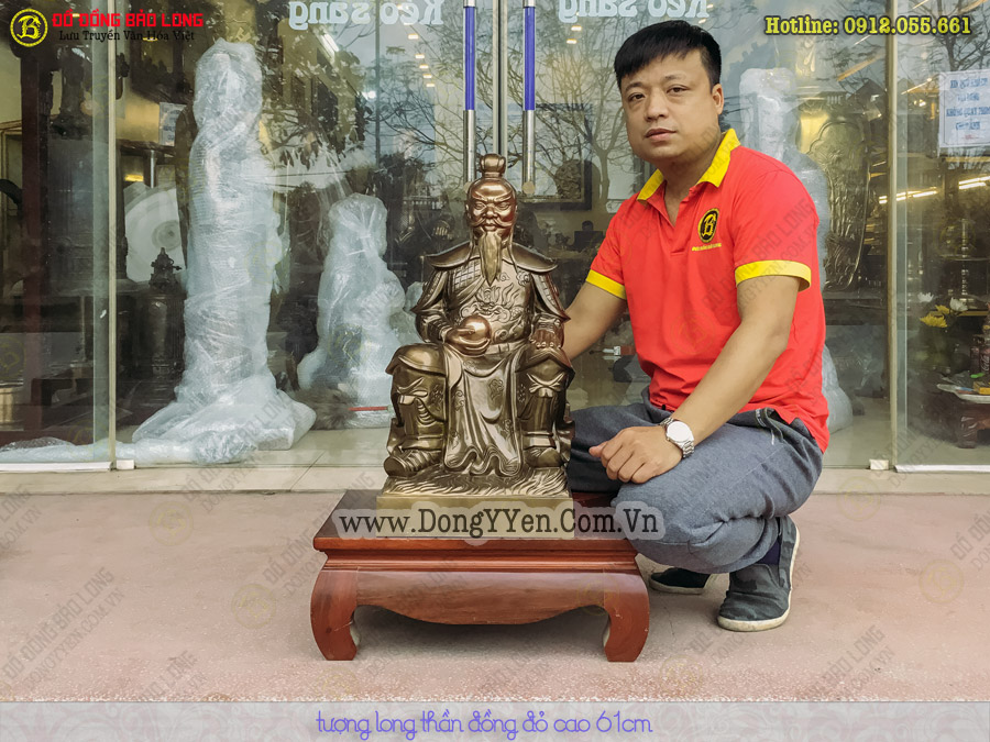 tượng long thần bằng đồng cao 61cm