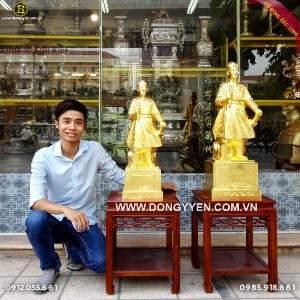 Tượng Trần Hưng Đạo - Trần Quốc Tuấn Dát Vàng 9999