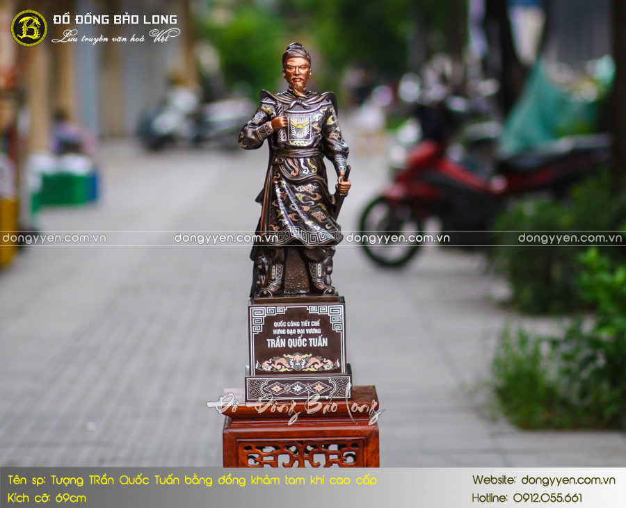 tượng trần quốc tuấn khảm tam khí