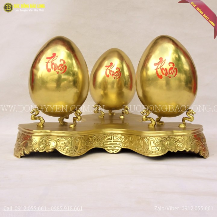 Kệ Trứng Phong Thủy Bằng Đồng Catut