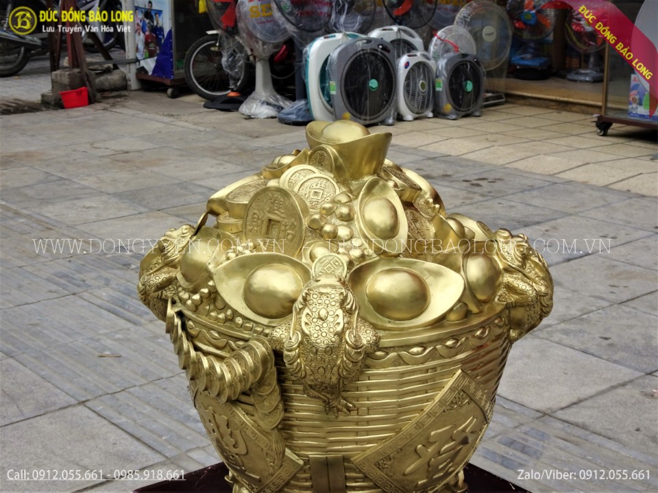 giỏ tiền bằng đồng catut
