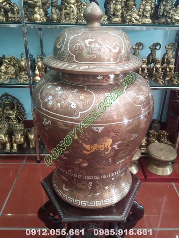 Chóe đồng khảm ngũ sắc