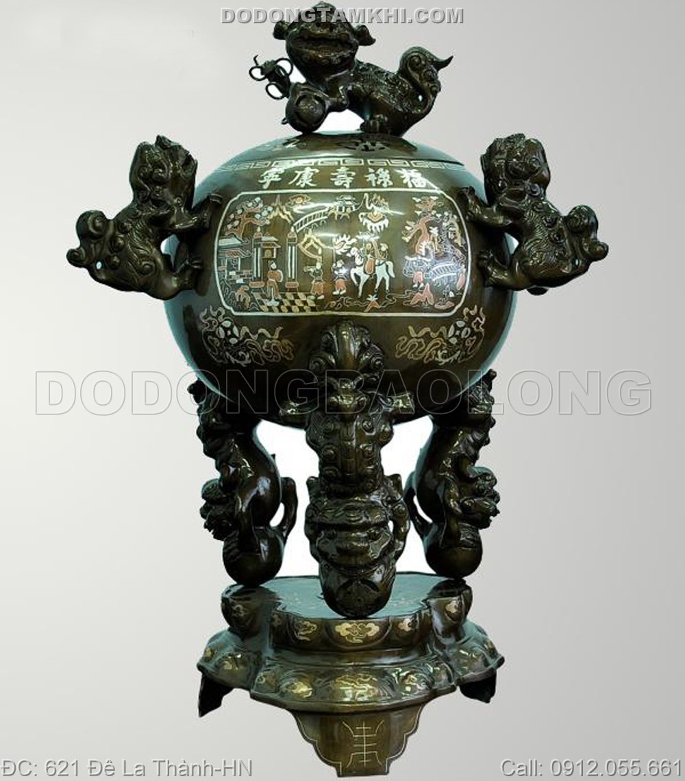 Đỉnh Đồng Thất Lân - Đỉnh Tròn - Đỉnh Quả Cầu 90cm