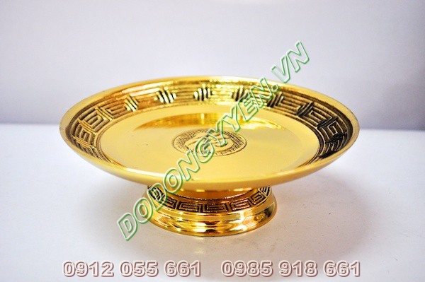 Đĩa đựng hoa quả bằng đồng