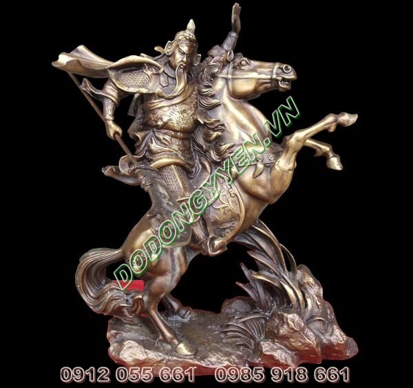 Tượng Quan Vân trường cưỡi ngựa - Tượng quan công cưỡi ngựa